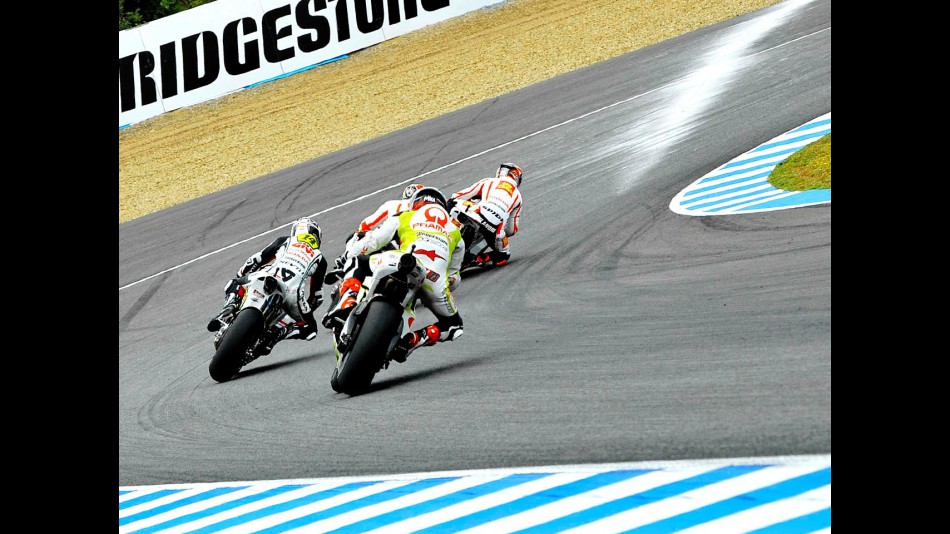 MotoGP group in action in Jerez
