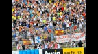 Jorge Lorenzo celebrates with fans GP win in Jerez