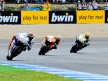 Lorenzo, Pedrosa and Rossi in action in Jerez