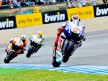 Lorenzo riding ahead of Pedrosa and Rossi in Jerez