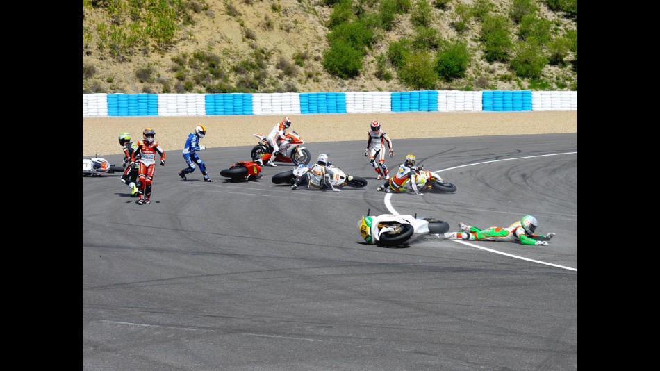 Moto2 Crash during the race in Jerez