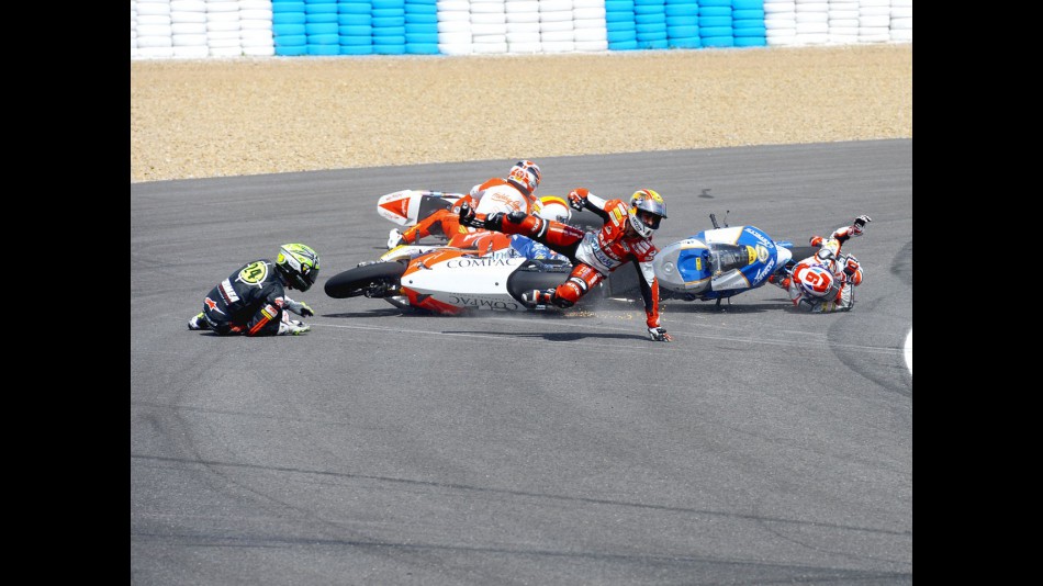 Moto2 Crash during the race in Jerez