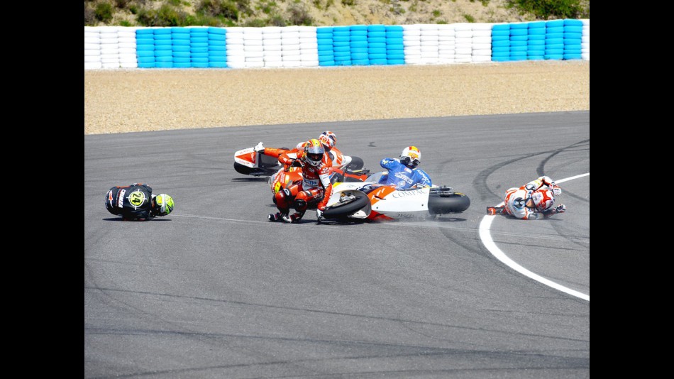 Moto2 Crash during the race in Jerez