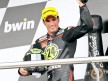 Toni Elias on the podium in Jerez