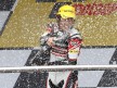 Shoya Tomizawa on the podium in Jerez