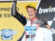 Esteve Rabat on the podium in Jerez