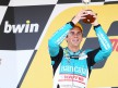 Nico Terol on the podium in Jerez