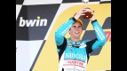 Nico Terol on the podium in Jerez