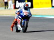 Jorge Lorenzo at the finish of the QP in Jerez