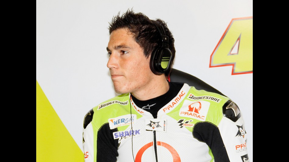Aleix Espargaró in the Pramac Racing garage