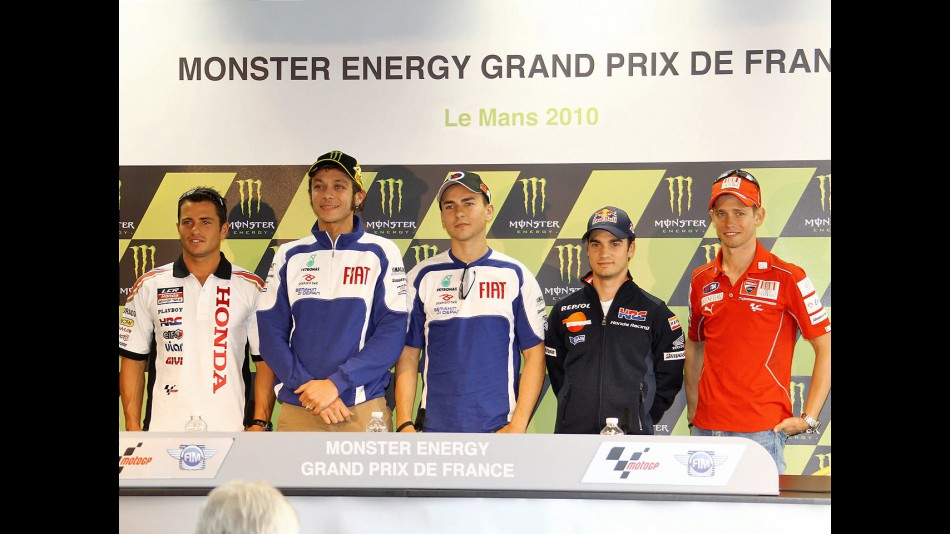 MotoGP riders at the Monster Energy G.P. de France press conference