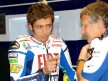 Valentino Rossi and Jeremy Burgess in the Fiat Yamaha garage