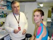Alvaro Bautista at the Clinica Mobile in Le Mans