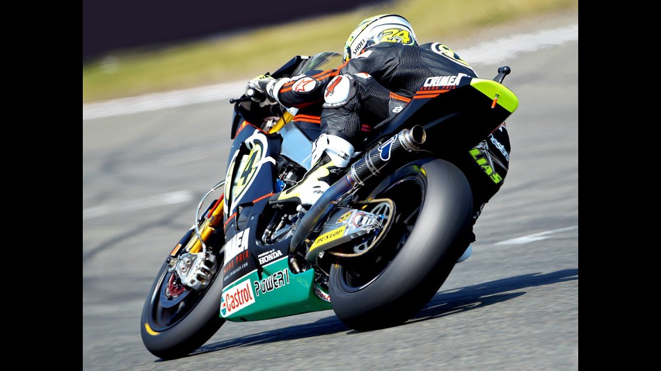 Toni Elias in action in Le Mans