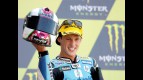 Pol Espargaró on the podium in Le Mans