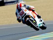 Marco Simoncelli in action in Le Mans