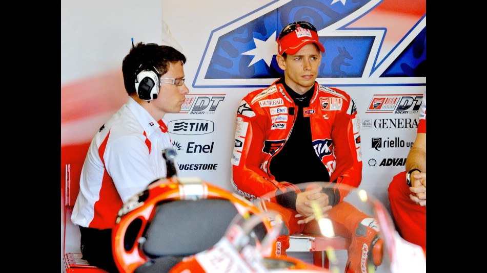 Casey Stoner in action in Le Mans