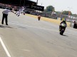 Toni Elias finishing the Moto2 race in Le Mans