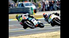 Iannone riding ahead of Corsi in Le Mans