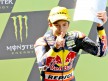 Marc Marquez on the podium in Le Mans