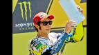 Valentino Rossi on the podium in Le Mans