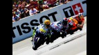 MotoGP riders contest positions