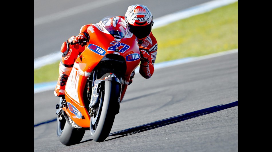 Casey Stoner on track
