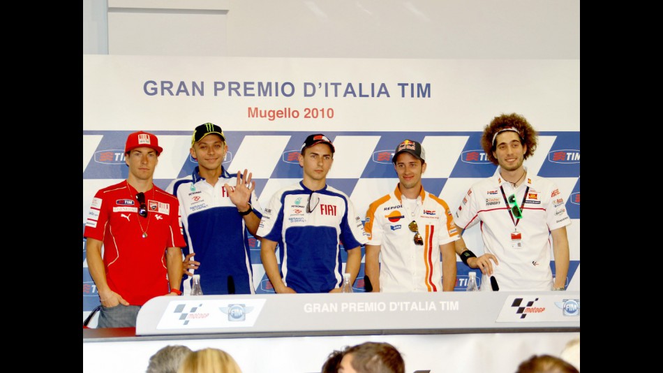 MotoGP riders at the Gran Premio D´Italia TIM press conference