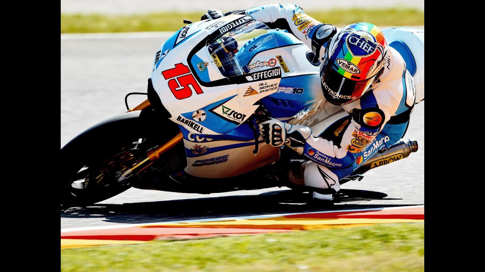 Alex de Angelis in action in Mugello
