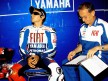 Jorge Lorenzo in the Fiat Yamaha garage