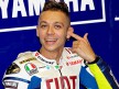 Valentino Rossi in the Fiat Yamaha garage