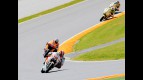 Marco Simoncelli riding ahead of Dovizioso in Mugello