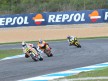 Randy de Puniet riding ahead of Pedrosa and Edwards at Estoril