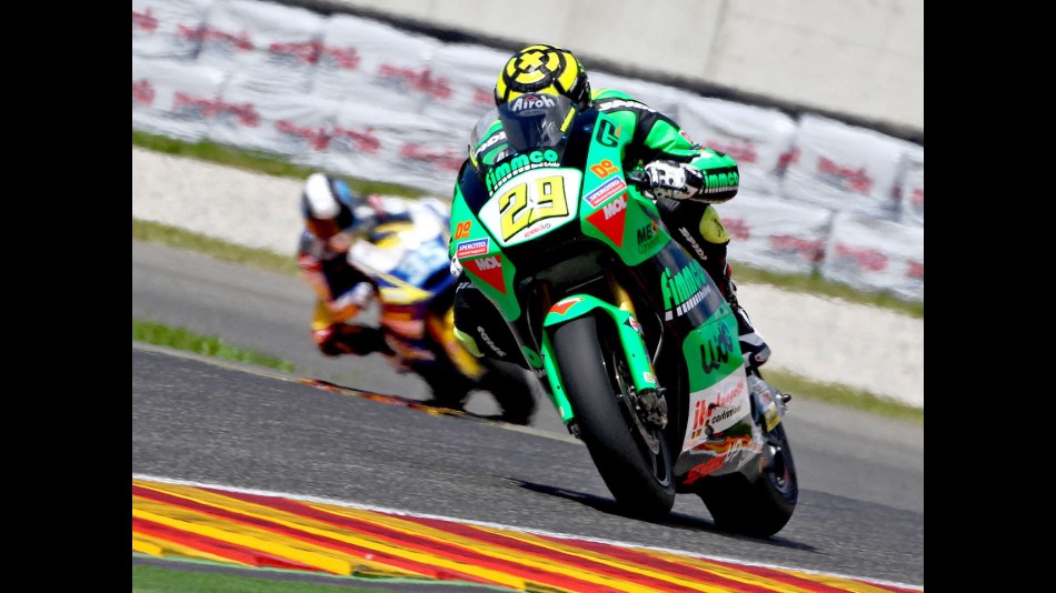 Andrea Iannone in action in Mugello