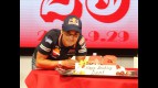 Dani Pedrosa celebrates 25th birthday at Honda headquarter in Tokio