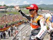 Dani Pedrosa on the podium in Mugello