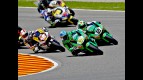 Andrea Iannone riding ahead of Moto2 group in Mugello