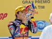 Marc Márquez on the  podium in Mugello