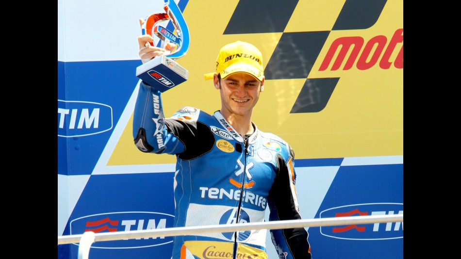 Sergio Gadea on the podium in Mugello