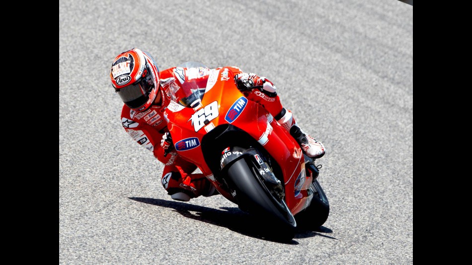 Nicky Hayden on track