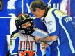 Jorge Lorenzo in the Fiat Yamaha garage