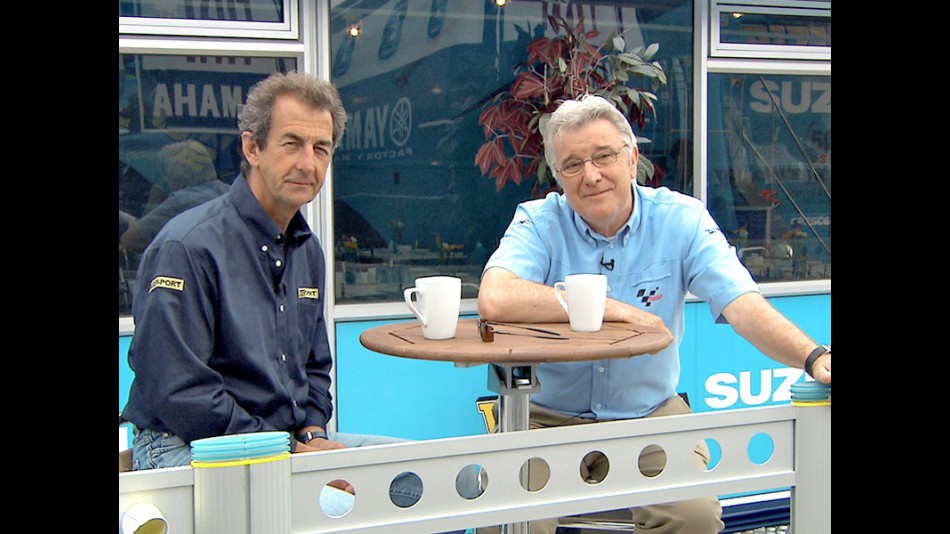 Former 500cc Steve Parrish and motogp.com commentator Nick Harris