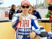 Jorge Lorenzo at the Parc Fermé after the QP in Silverstone