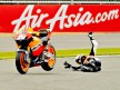 Dani Pedrosa´s crash during the QP at Silverstone