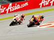 Dovizioso riding ahead of Simoncelli in Silverstone