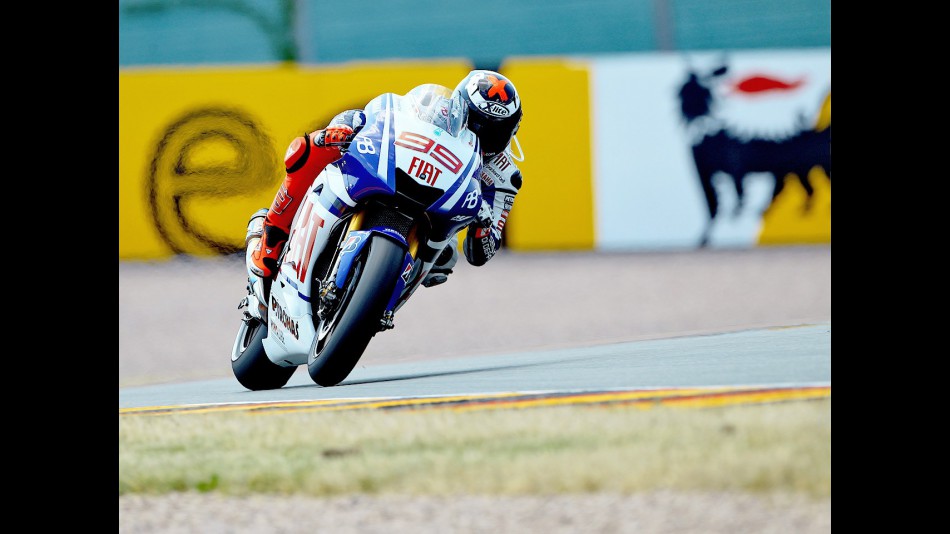 Jorge Lorenzo in action in Sachsenring