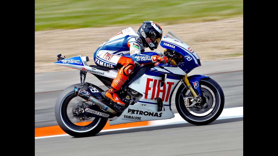 Jorge Lorenzo in action at Silverstone