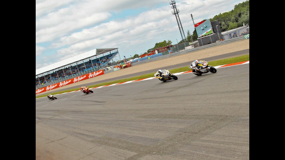 Cluzel, Luthi and Simon during the race at Silverstone