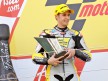 Thomas Luthi on the podium at Silverstone