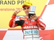 Julián Simon on the podium at Silverstone